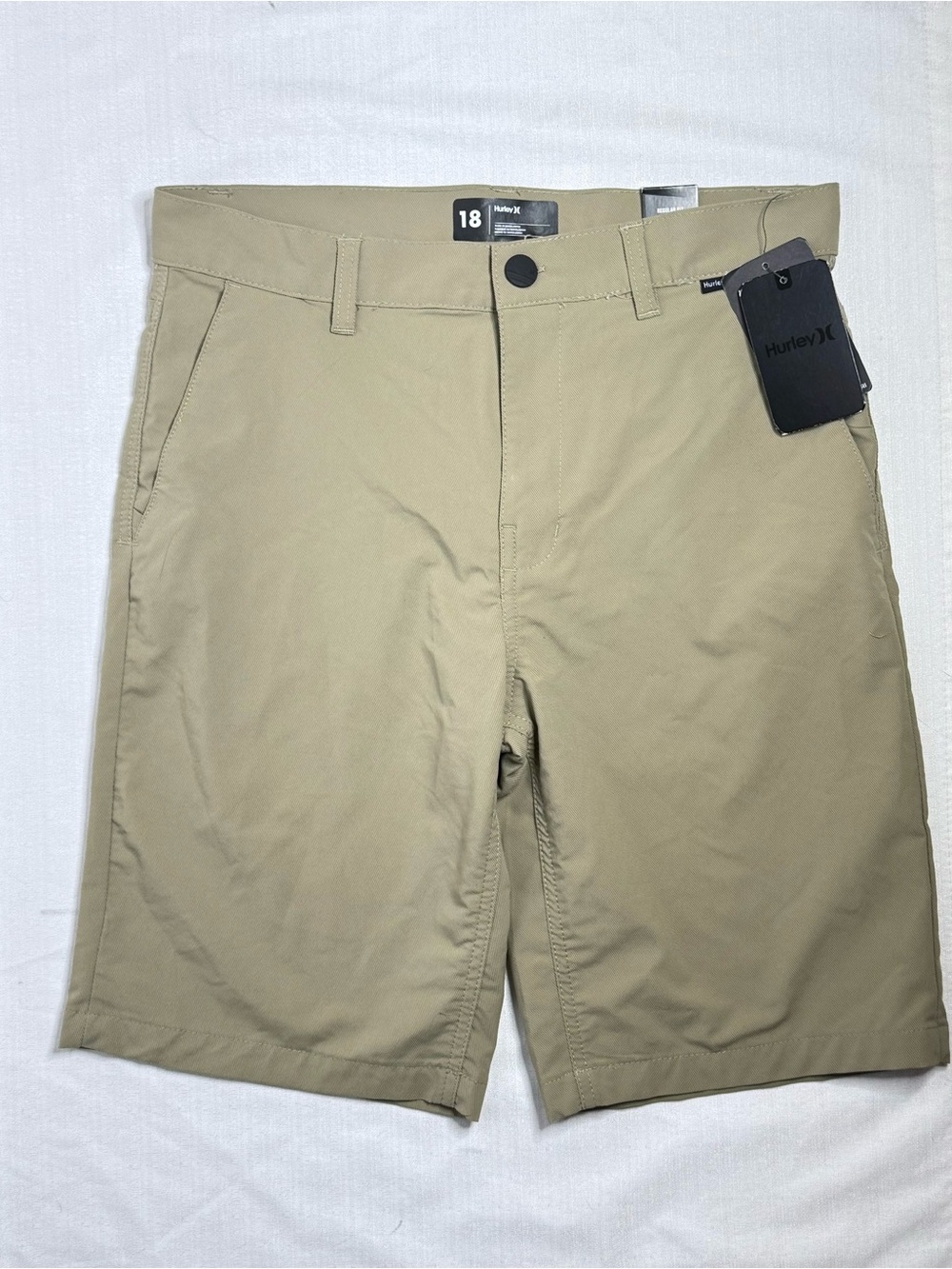 Hurley Big Boys H2O-Dri Chino Walkshorts Size 18 Khaki New